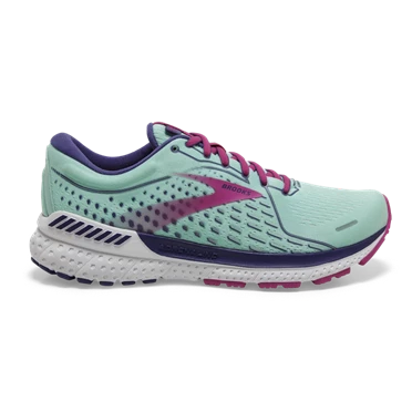 Chaussures Running Route Brooks Adrenaline GTS 21 Femme Bleu Marine Bleu / Fushia | ESAP-12967