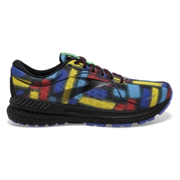 Chaussures Running Route Brooks Adrenaline GTS 21 Homme Noir / Rouge / Bleu | GEXK-52719