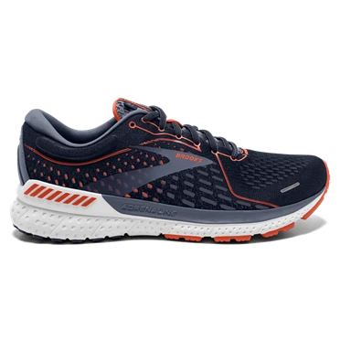 Chaussures Running Route Brooks Adrenaline GTS 21 Homme Bleu Marine / Rouge / Grise | KPLO-18054