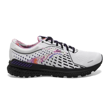 Chaussures Running Route Brooks Adrenaline GTS 21 Homme Blanche / Noir / Violette | UOFX-45687