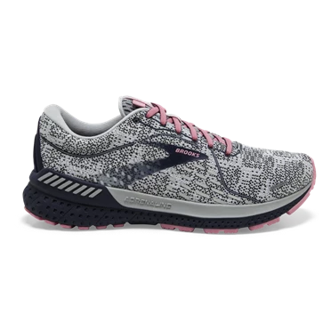 Chaussures Running Route Brooks Adrenaline GTS 21 Femme Blanche / Bleu Marine / Corail | VMZW-07834