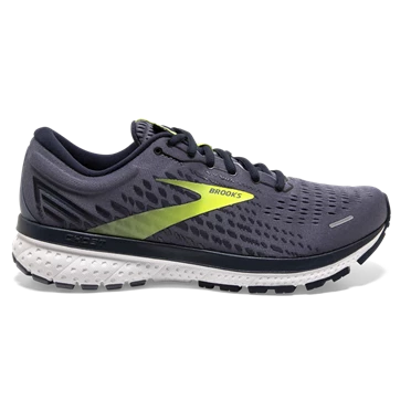 Chaussures Running Route Brooks Ghost 13 Homme Grise / Bleu Marine | AGRS-86274