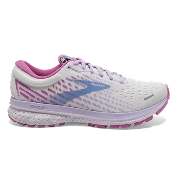 Chaussures Running Route Brooks Ghost 13 Femme Blanche / Rose | AYGB-68104