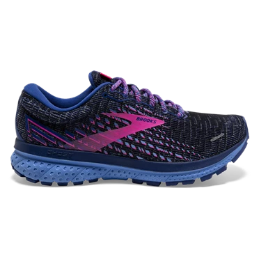 Chaussures Running Route Brooks Ghost 13 Femme Bleu / Rose | EXWQ-34791