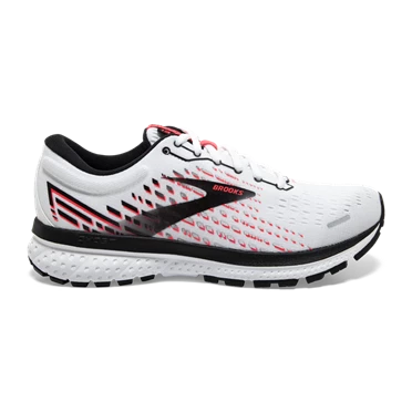 Chaussures Running Route Brooks Ghost 13 Femme Blanche / Rose / Noir | SOFM-48205