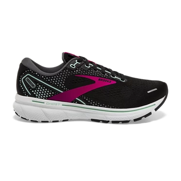 Chaussures Running Route Brooks Ghost 14 Femme Noir / Rose | FOYI-48107