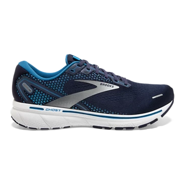 Chaussures Running Route Brooks Ghost 14 Homme Bleu Marine / Blanche | JPWG-24569