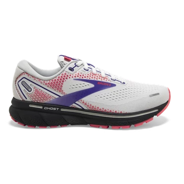 Chaussures Running Route Brooks Ghost 14 Femme Blanche / Violette / Corail | PDRA-84021