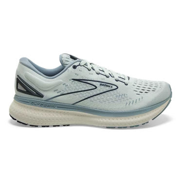 Chaussures Running Route Brooks Glycerin 19 Femme Turquoise Clair / Blanche / Bleu Marine | DFBC-51