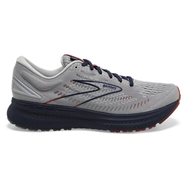 Chaussures Running Route Brooks Glycerin 19 Homme Grise / Bleu Marine | IMKU-52460