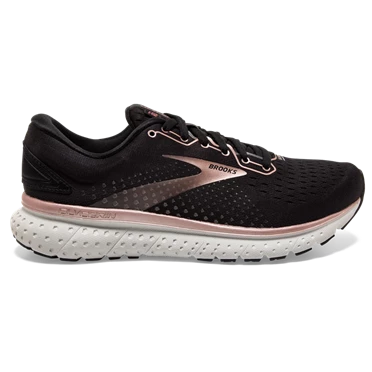 Chaussures Running Route Brooks Glycerin 18 Femme Noir / Rose Doré / Grise | JDTP-34798