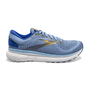 Chaussures Running Route Brooks Glycerin 18 Femme Fleur / Bleu / Doré | NTIF-20371