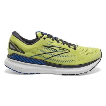 Chaussures Running Route Brooks Glycerin GTS 19 Homme Jaune / Bleu Marine / Bleu | QRKC-74620