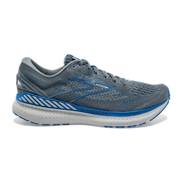 Chaussures Running Route Brooks Glycerin GTS 19 Homme Grise / Bleu Foncé | XLGW-85071