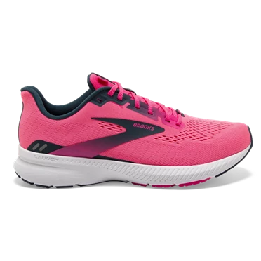 Chaussures Running Route Brooks Launch 8 Femme Rose / Bleu Marine | EJCA-95637