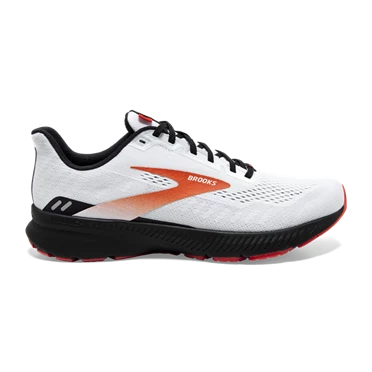 Chaussures Running Route Brooks Launch 8 Homme Blanche / Noir / Rouge | YPSB-97682