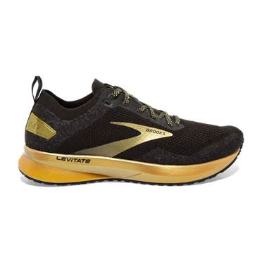 Chaussures Running Route Brooks Levitate 4 Femme Noir / Doré | CNXK-27380