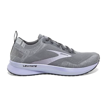 Chaussures Running Route Brooks Levitate 4 Femme Grise / Noir / Violette | FNQT-58934