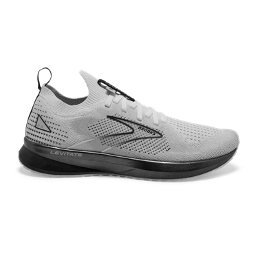 Chaussures Running Route Brooks Levitate StealthFit 5 Femme Blanche / Grise / Noir | HTZN-70613