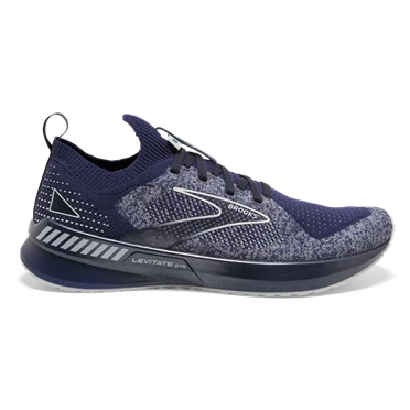 Chaussures Running Route Brooks Levitate StealthFit GTS 5 Homme Bleu Marine / Grise | HUBQ-76832