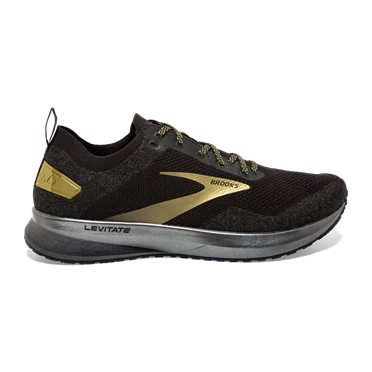 Chaussures Running Route Brooks Levitate 4 Homme Noir / Doré | JSVH-83496