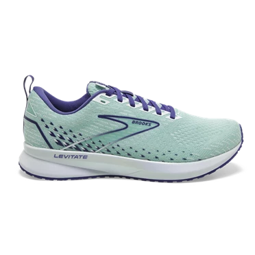 Chaussures Running Route Brooks Levitate 5 Femme Bleu Marine Bleu / Blanche | SHTP-64182