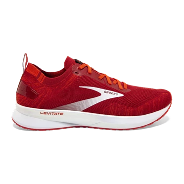 Chaussures Running Route Brooks Levitate 4 Homme Rouge / Rose / Blanche | SWML-05197