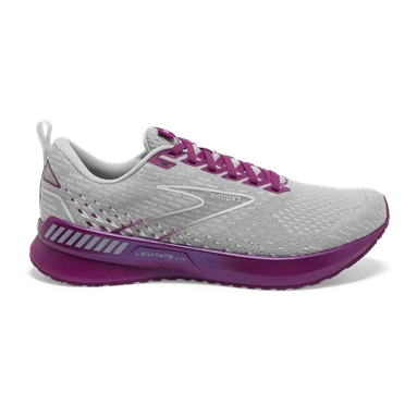 Chaussures Running Route Brooks Levitate GTS 5 Femme Grise / Lavande | XZNW-10792