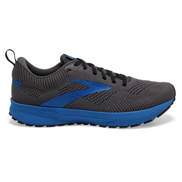 Chaussures Running Route Brooks Revel 5 Homme Noir / Grise / Bleu | VGUW-42975