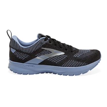 Chaussures Running Route Brooks Revel 5 Femme Noir / Bleu / Argent | VTEH-07216