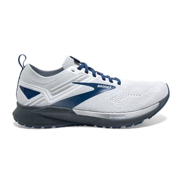 Chaussures Running Route Brooks Ricochet 3 Homme Blanche / Grise / Bleu | TCNJ-01835