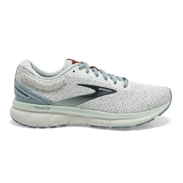 Chaussures Running Route Brooks Trace Femme Blanche / Turquoise Clair | LMOP-56827