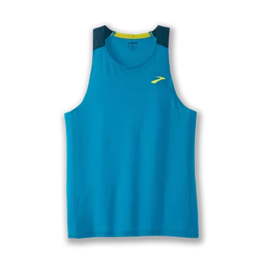 Haut Running Brooks Atmosphere Singlet Homme Bleu / Vert Foncé | WIMA-56391