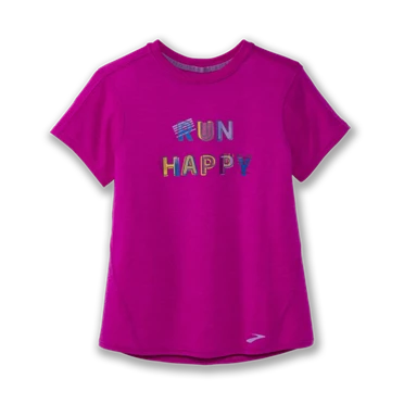 Haut Running Brooks Distance Graphic Femme Rose / Violette | PILV-57209