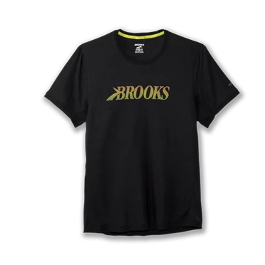 Haut Running Brooks Distance Graphic Homme Noir | LKCY-58714