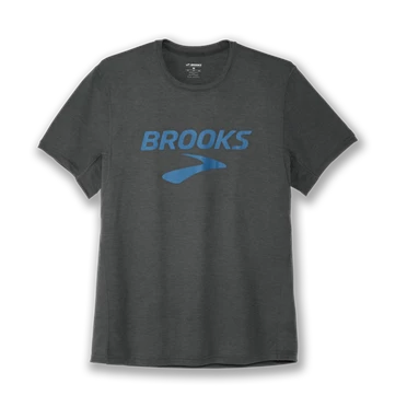 Haut Running Brooks Distance Graphic Homme Grise | VQIP-65274