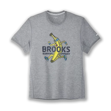 Haut Running Brooks Distance Graphic Homme Grise | ZBPJ-54602