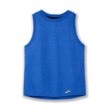 Haut Running Brooks Distance Tank Femme Bleu | QIKZ-34785