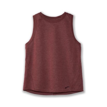 Haut Running Brooks Distance Tank Femme Bordeaux | ZSMT-58921