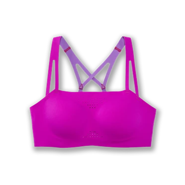 Soutien Gorge Running Brooks Dare Crisscross Femme Rose / Violette | EXFI-74095