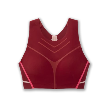 Soutien Gorge Running Brooks Dare High-Neck Femme Bordeaux | PVRI-49037