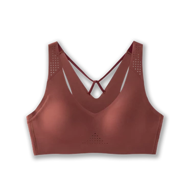 Soutien Gorge Running Brooks Dare V Neck Femme Rose | LZBR-42708