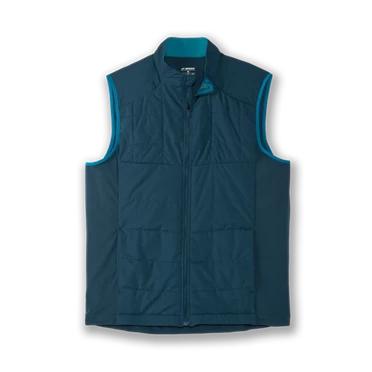 Veste Running Brooks Shield Hybrid Homme Vert Foncé / Bleu | HAIF-45327